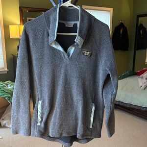 L.L. Bean Charcoal Fleece Pullover